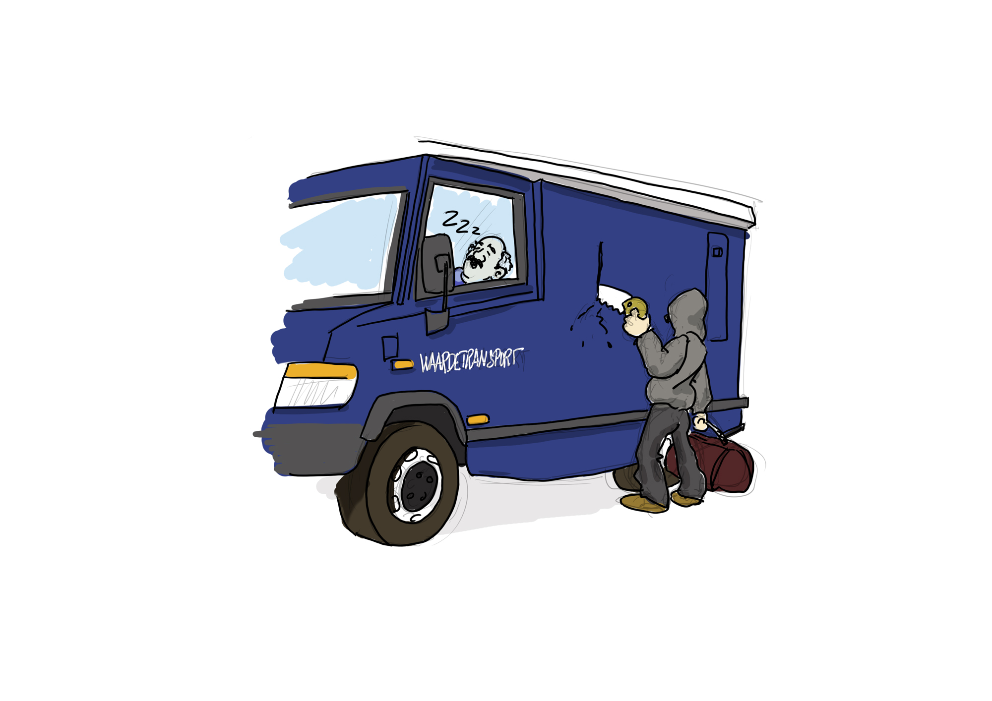 Tijdens geldtransport